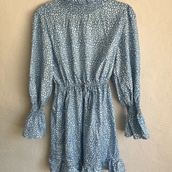 CHRL Chrl Chrltte Wmn Blu Ruffle-Accent LS A-Ln Drs - Picture 8 of 8